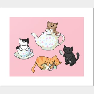 Tea cats Posters and Art